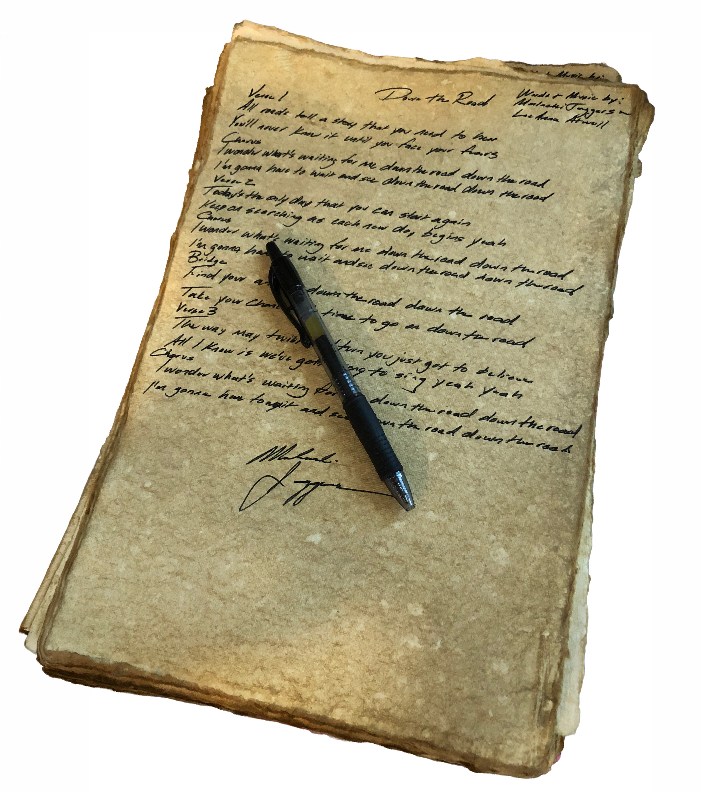 Handwritten Lyrics