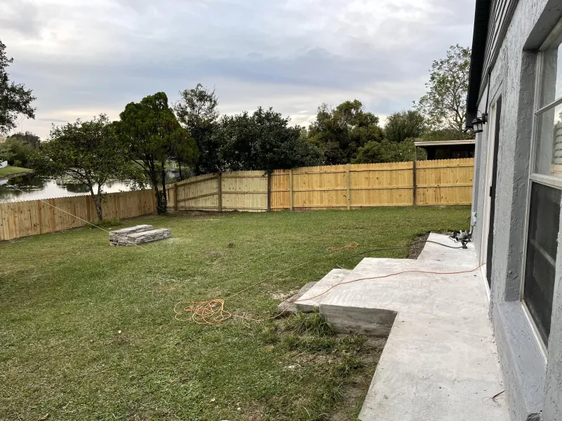 Wood privacy fence installed by Dream Home Fence & Gates