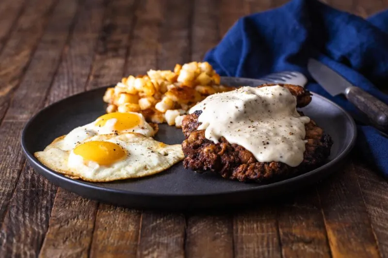 Hamburger Steak & Eggs