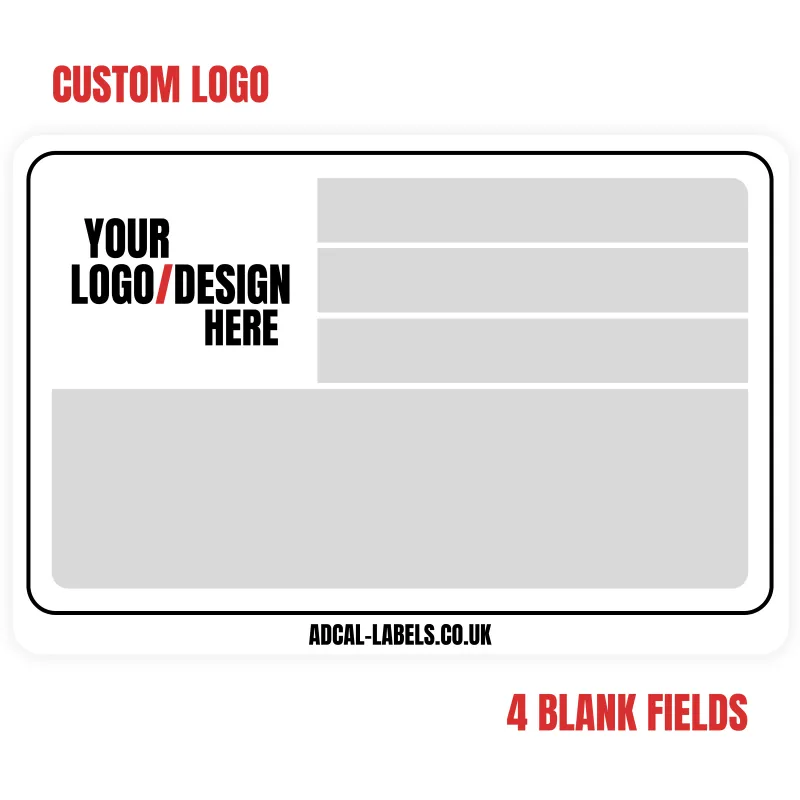 Custom Logo: Flight Case Labels (4 Blank Fields)