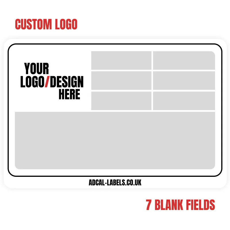 Custom Logo: Flight Case Labels (7 Blank Fields)