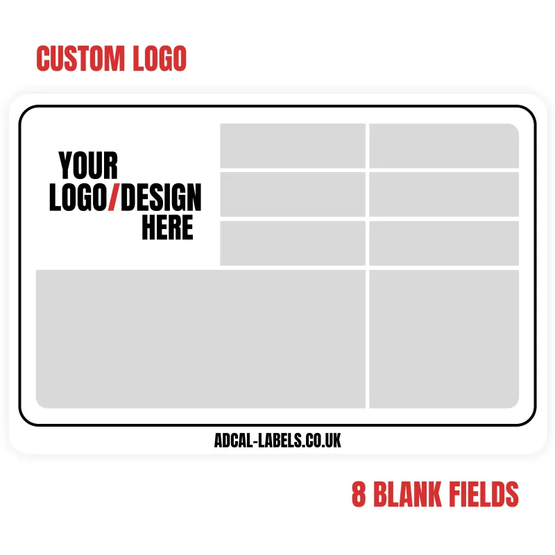 Custom Logo: Flight Case Labels (8 Blank Fields)