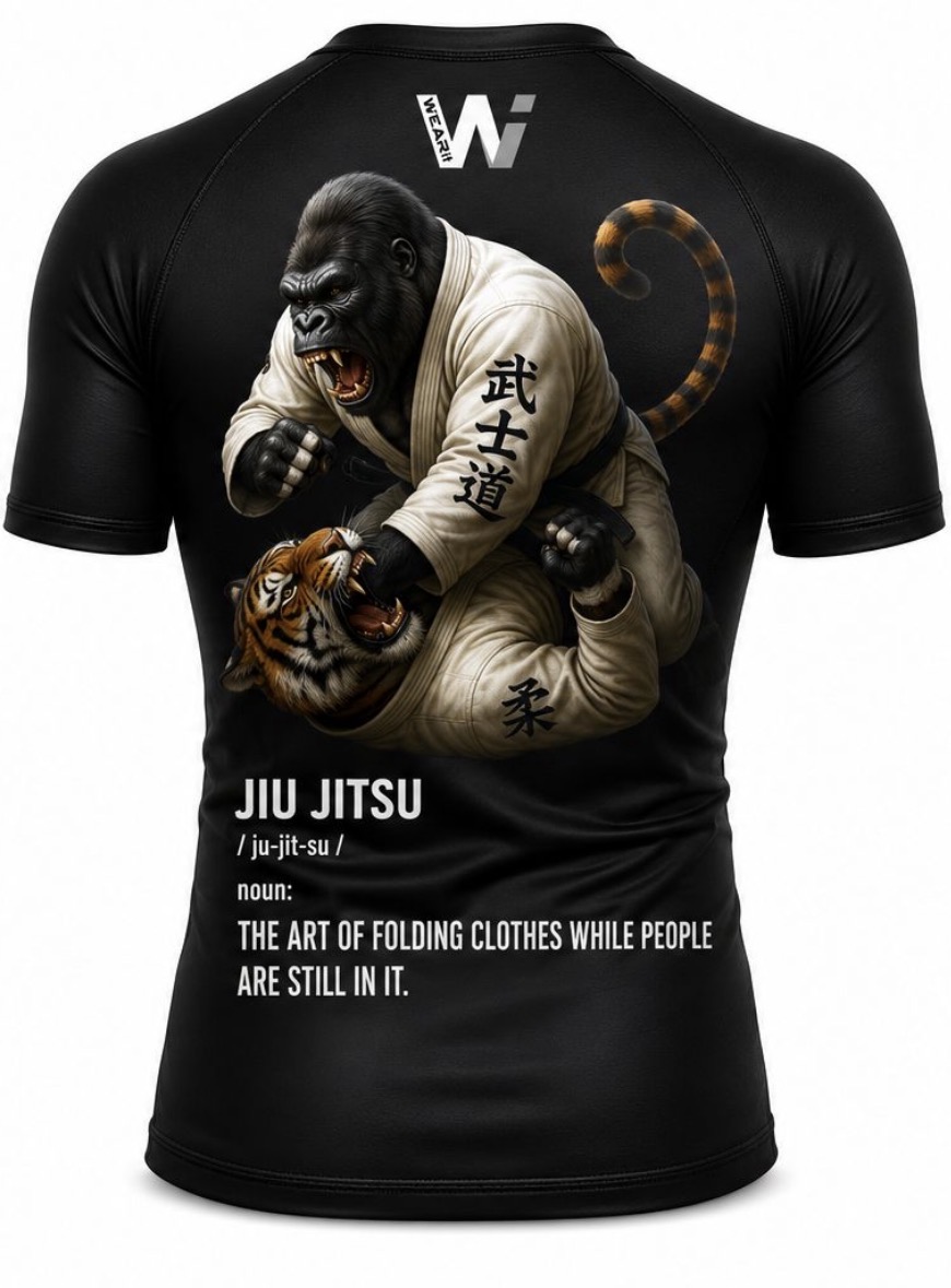 Short Sleeve Rash Guard - Tiger & Gorilla