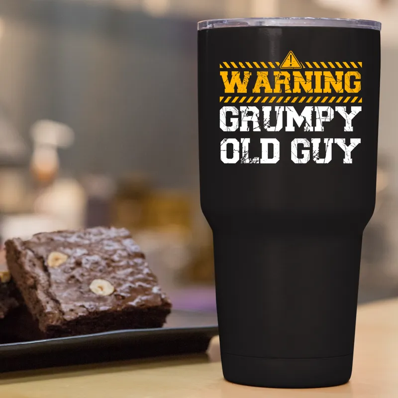 Warning Grumpy Old Guy Tumbler