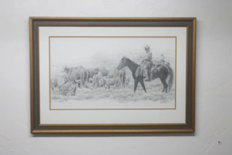 Vintage Western Ranch Art Monty Graham