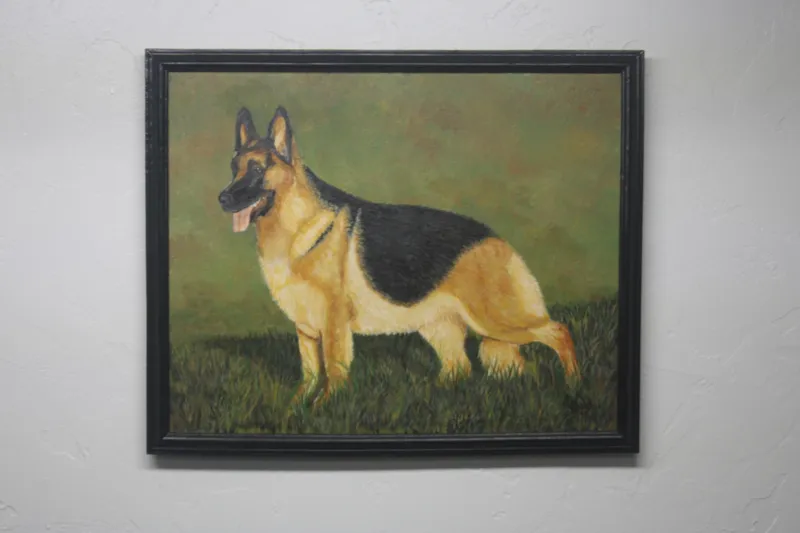 Vintage Pet Portrait Painting Juan Baldor