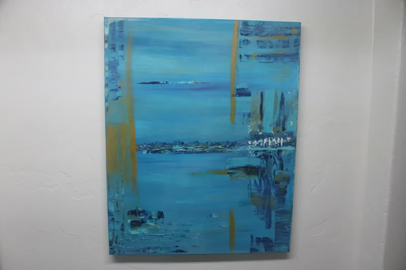 Large Blue Abstract Canvas Art Local Art