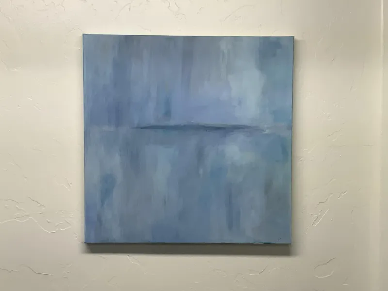 Blue Horizon Abstract Canvas Art