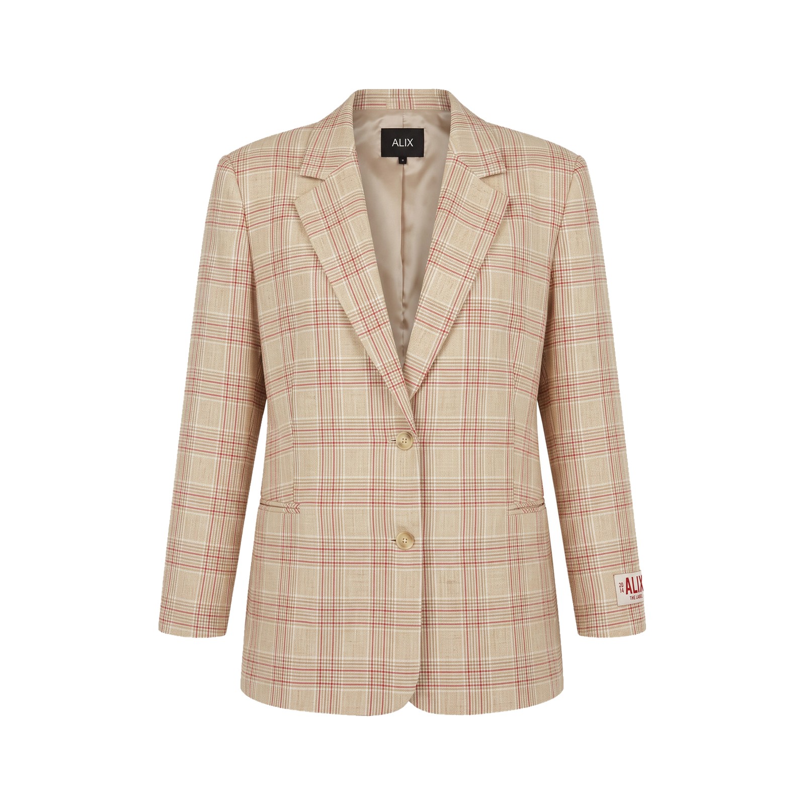 ALIX Karierter Blazer – Sand