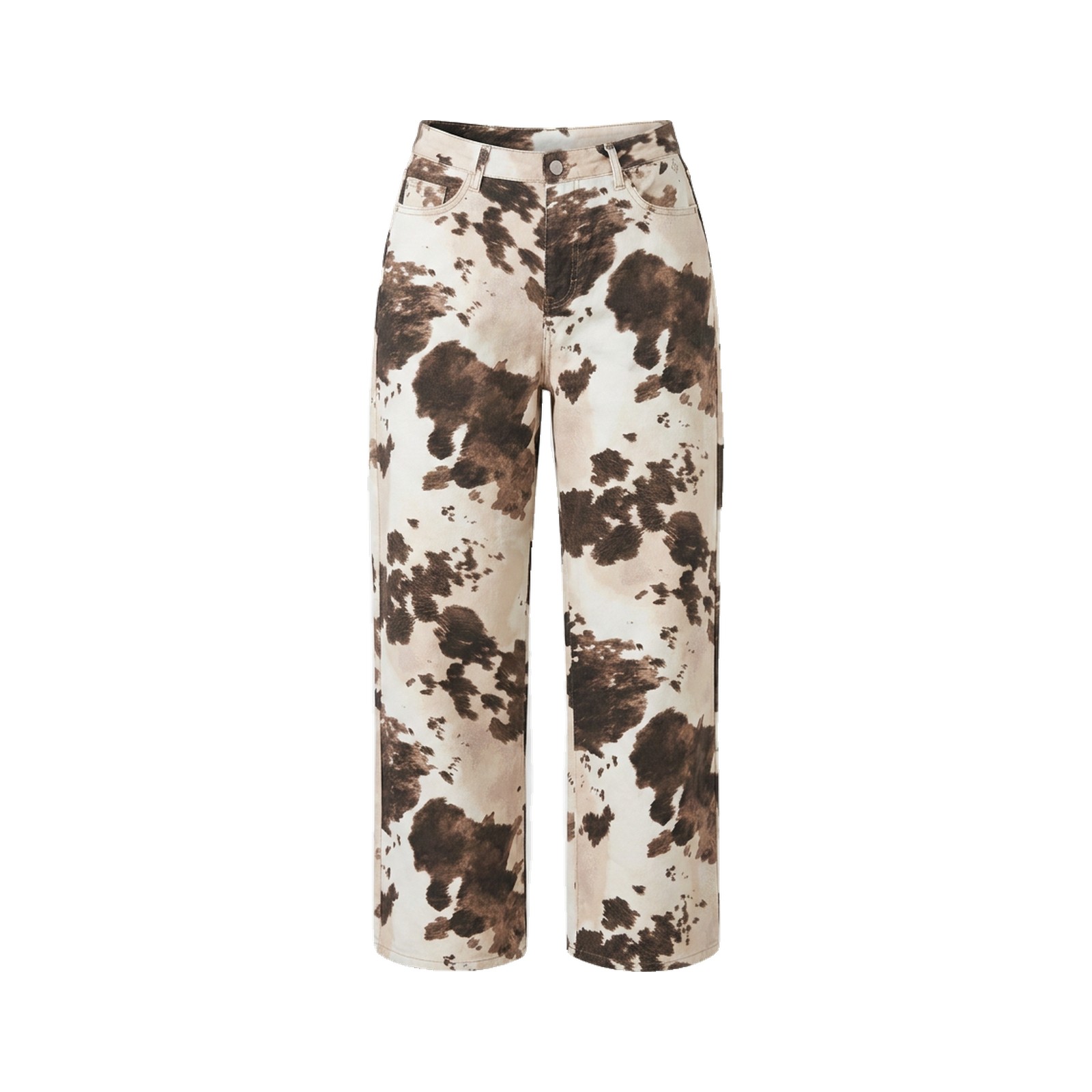Summum Damenhose 4s2956 - Wide-Leg Statement-Hose im Kuhfell-Print