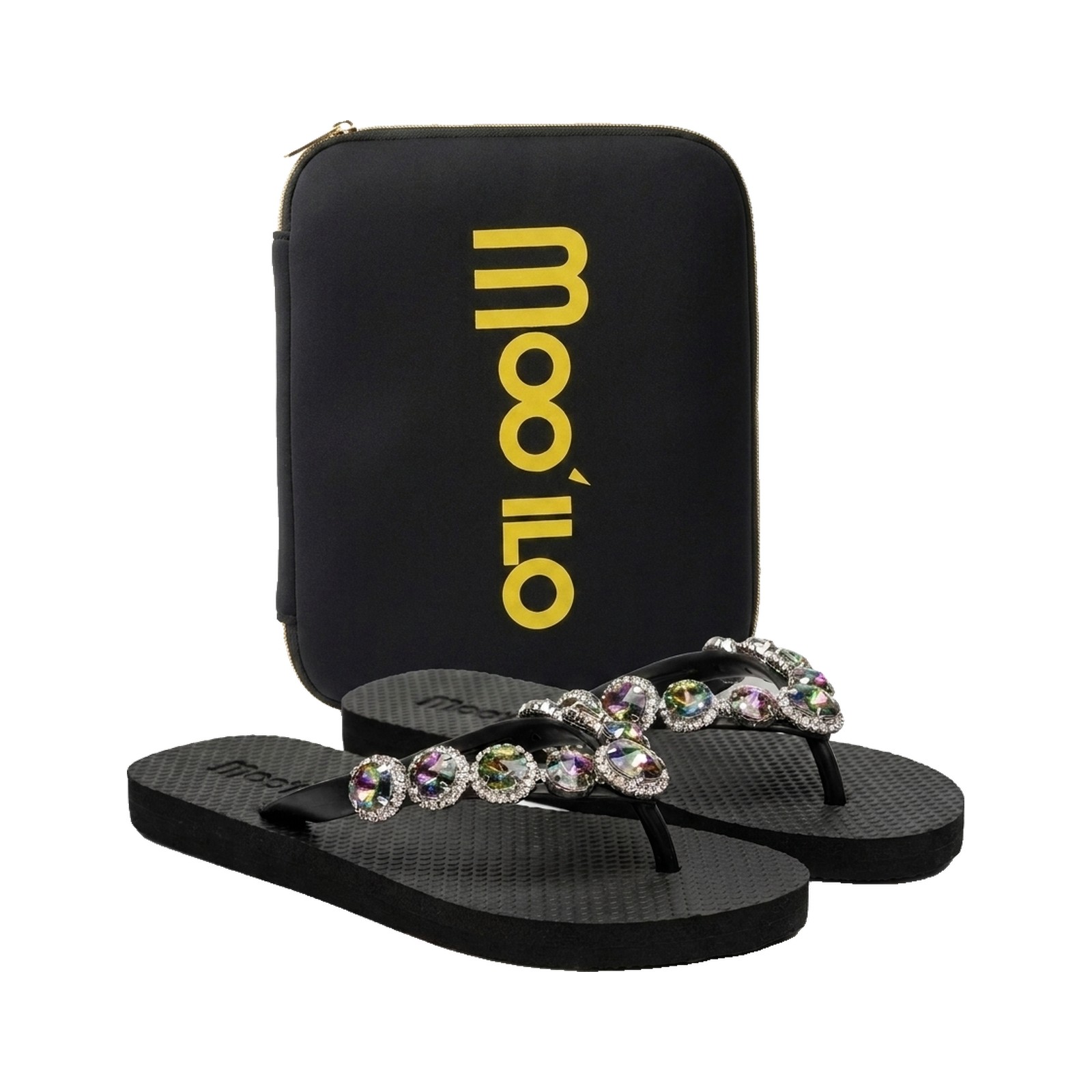 Flip Flop Black-Rainbow