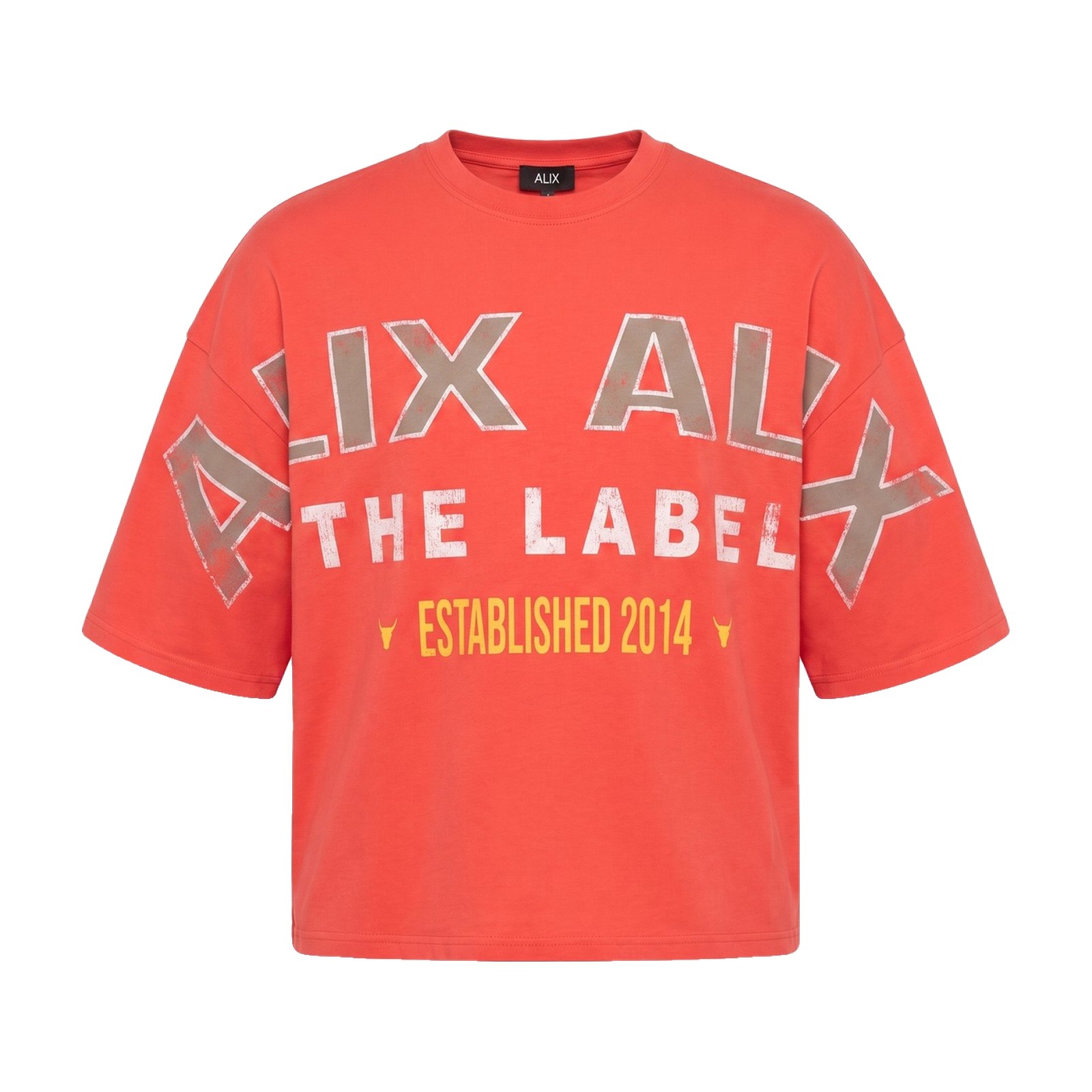 ALIX Oversized T-Shirt mit Logoprint – Coral