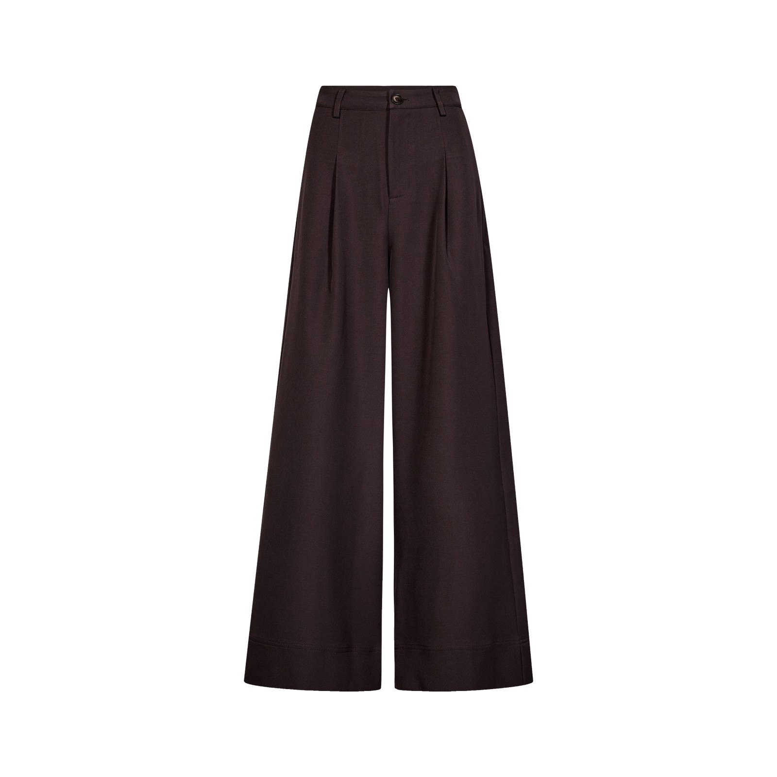 CoCouture Hose Luna Bundfalte weit Bison