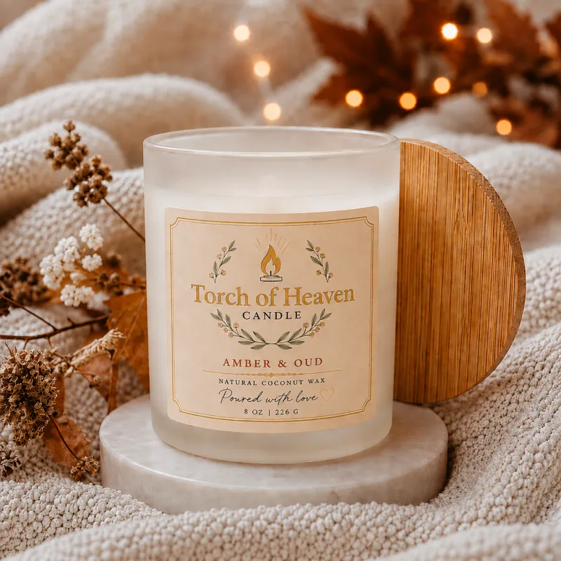 Amber & Oud Wax Candle – 8 oz / 226 g