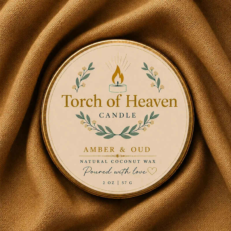 Amber & Oud Tin Candle – 2 oz / 57 g