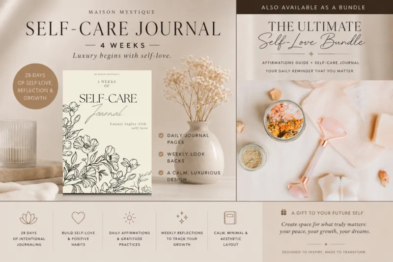 The Ritual of Self-Love: 4-Week Guided Journal & Affirmation Collection