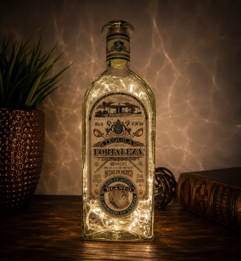 Fortaleza Tequila Bottle Light – Handcrafted Ambient Décor