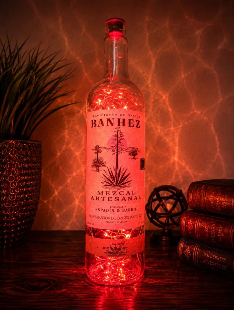 Banhez Liquor Bottle Light – Handcrafted Ambient Bar Décor