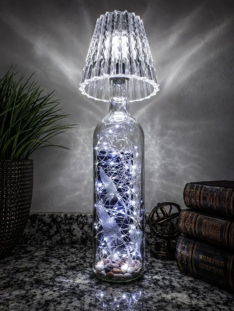 Eagle Rare Bourbon Bottle Lamp – Handcrafted Luxury Whiskey Décor