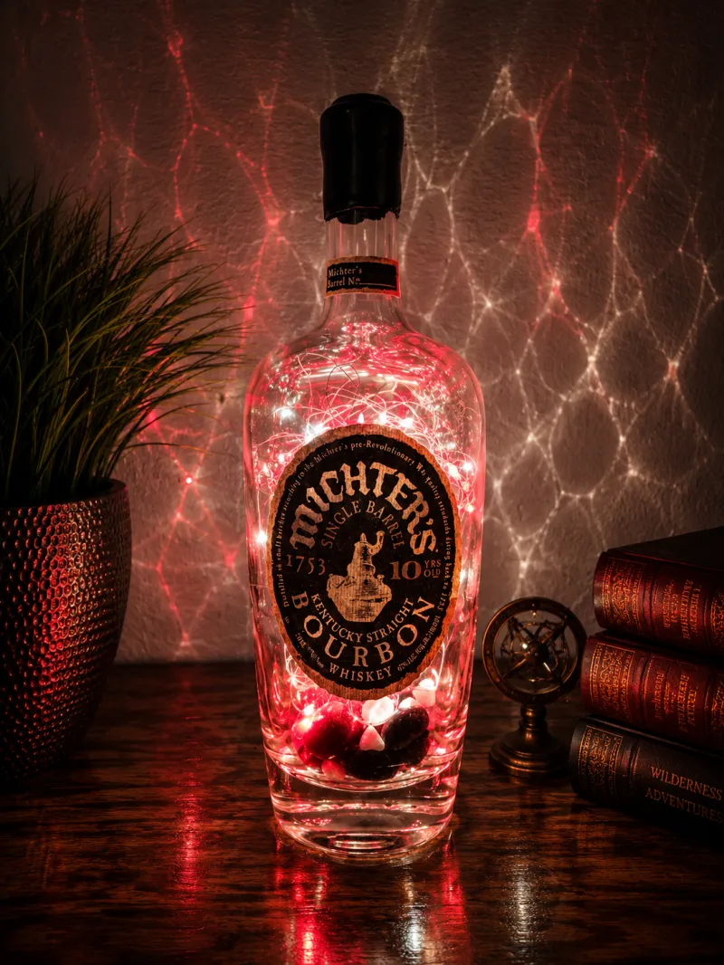 {PRE-ORDER} Michter’s Rye Whiskey – Repurposed Bourbon Bottle Home Décor