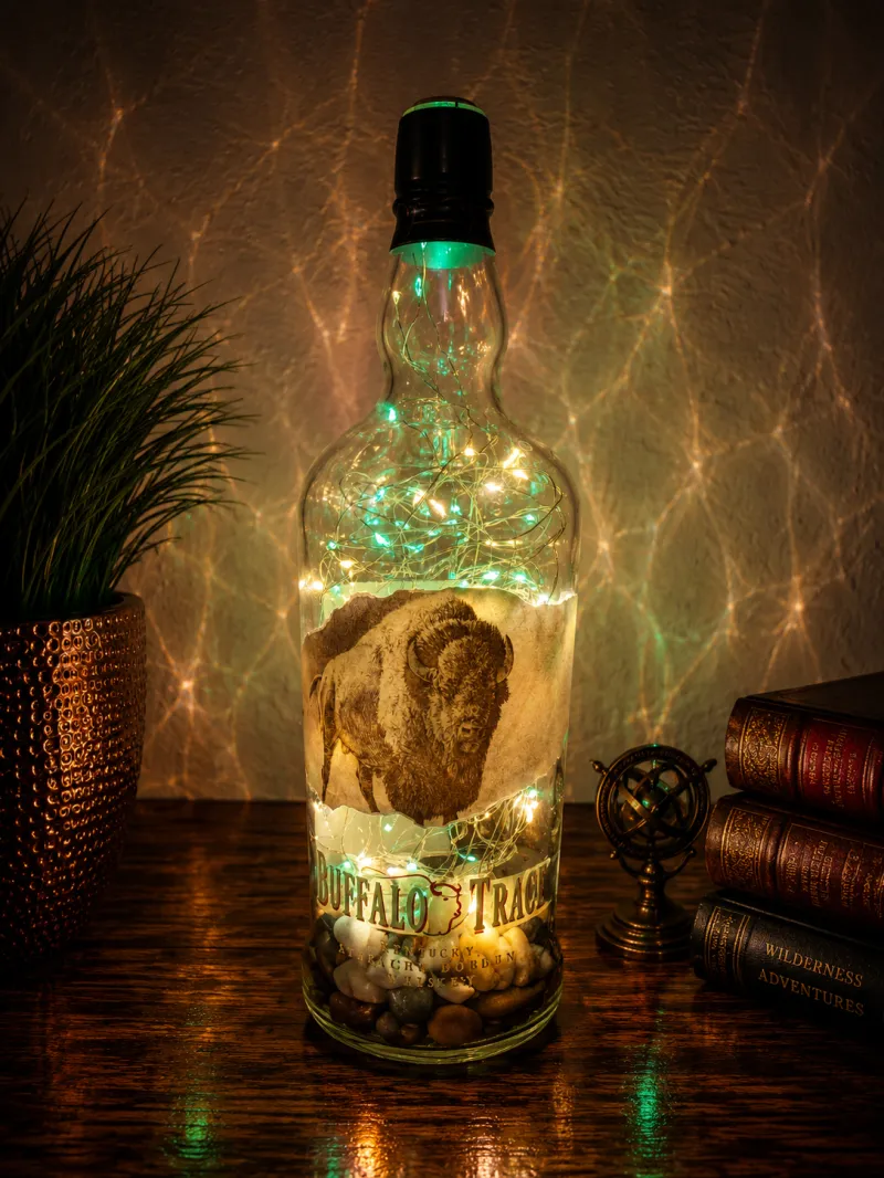 Buffalo Trace Bourbon – Repurposed Whiskey Bottle Home Décor