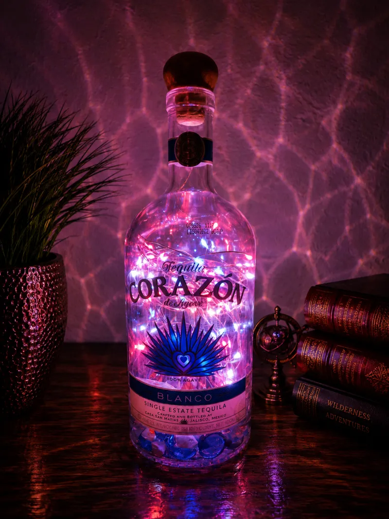 Corazon Tequila Blanco – Handmade LED Home Décor