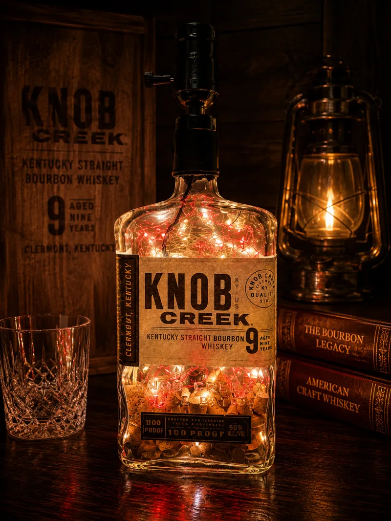 Knob Creek 9 Year Whiskey Bottle Lamp