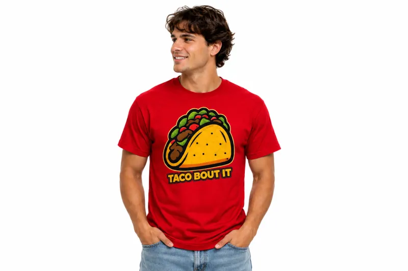 Taco 'Bout It Graphic T-Shirt Red