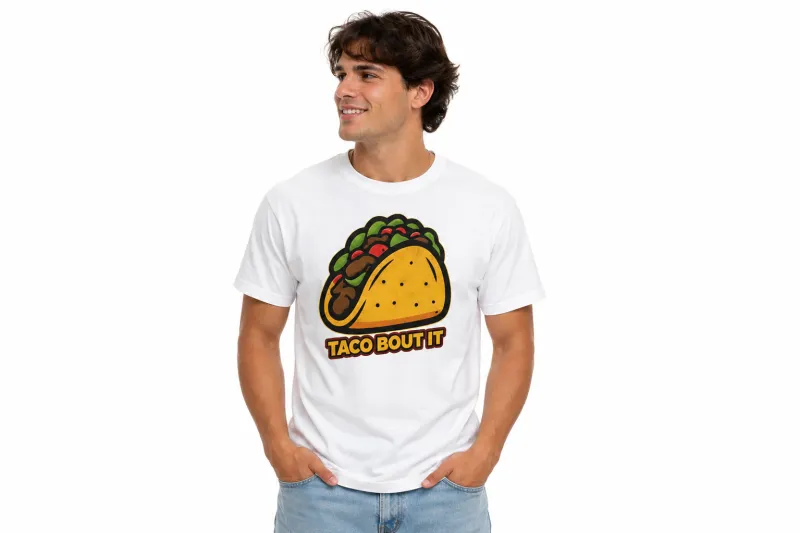 Taco 'Bout It Graphic T-Shirt White