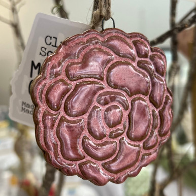Camellia Ornament by Alabama Vitrified — Exclusive to Pine Apple Mercantile Company