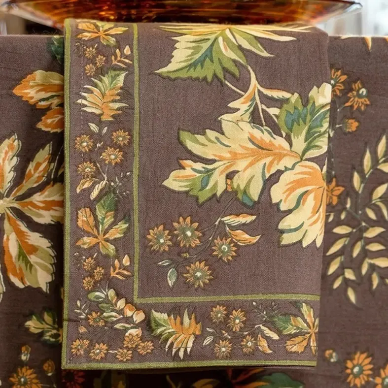 April Cornell Adirondack Chocolate Napkins – Set of 4