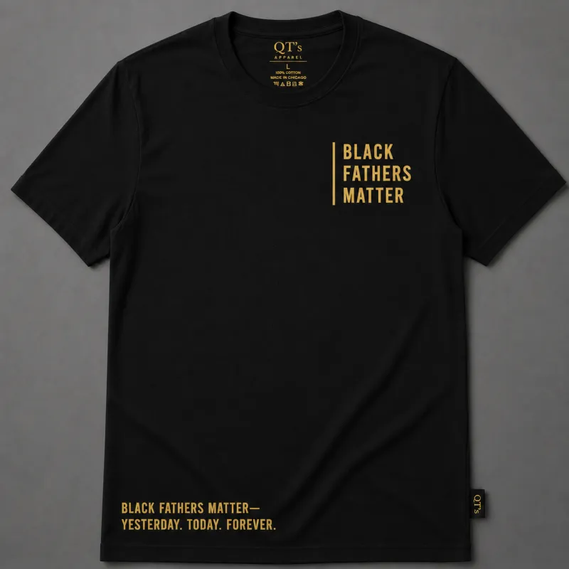 Black Fathers Matter - Black and Gold Tee