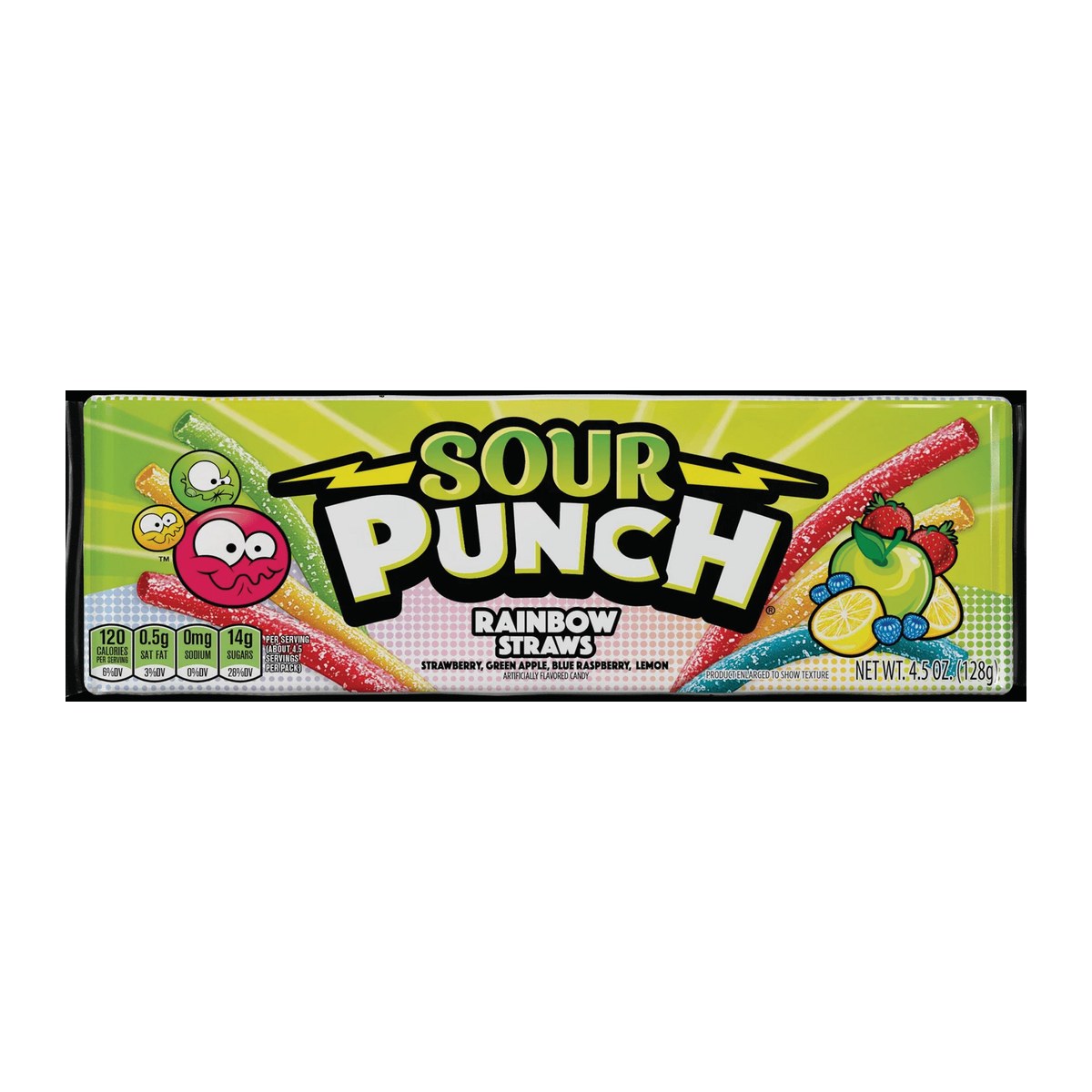 Mini Sour Rainbow Straws 3 oz