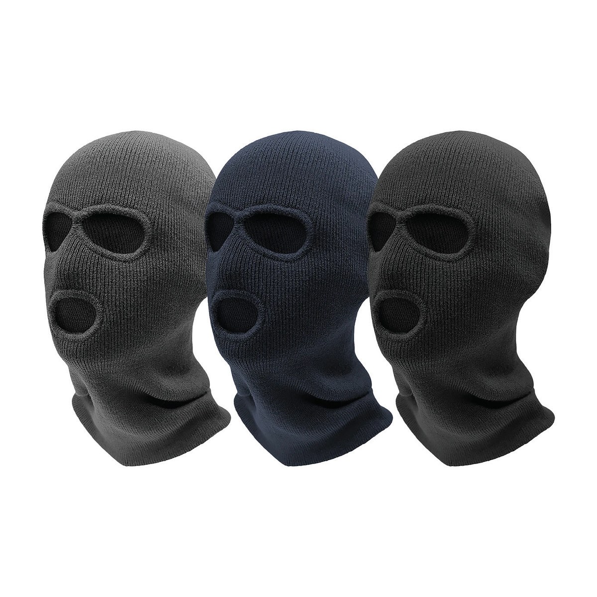 Three Holes Face Mask – 12 Count Wholesale Pack