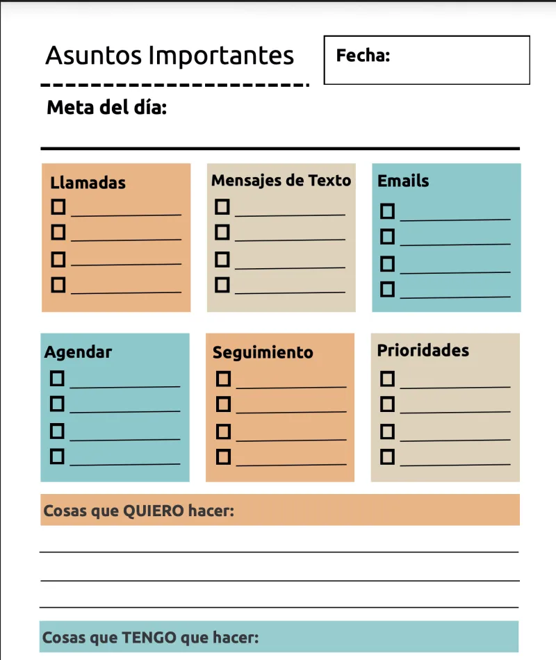  Libreta de Asuntos Importantes