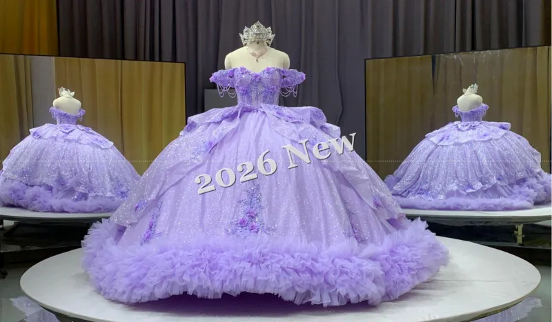 Off the Shoulder Purple Dress