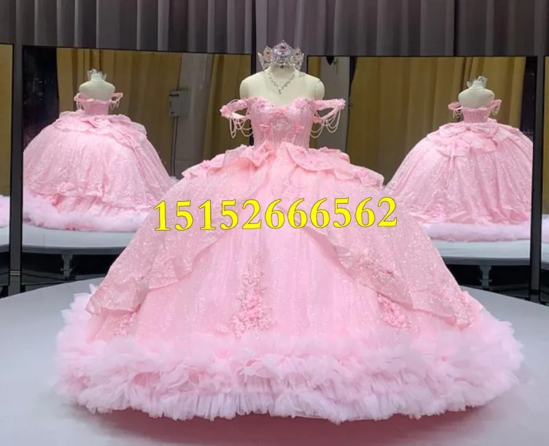 Off the Shoulder Pink Dress 2