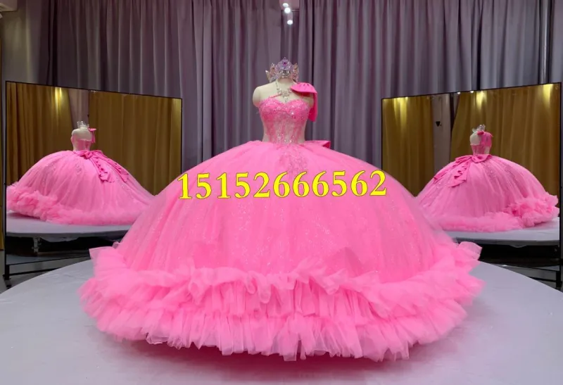 Off the Shoulder Fuchsia Dress 2
