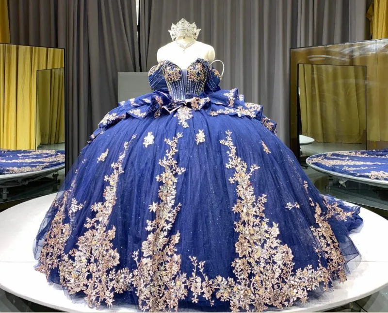 Blue Off Shoulder Dress