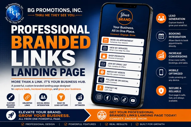 Professional Branded Links Landing Page