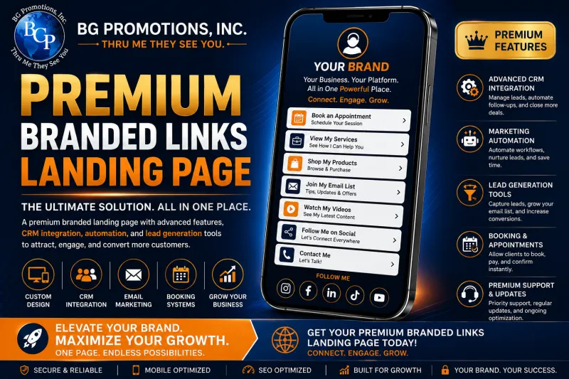Premium Branded Links Landing Page