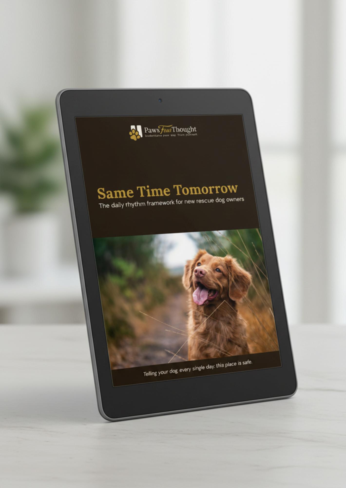 Same Time Tomorrow: The Daily Rhythm Framework for New Rescue Dog Owners