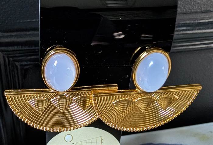 Cabochon Fan Earring Set