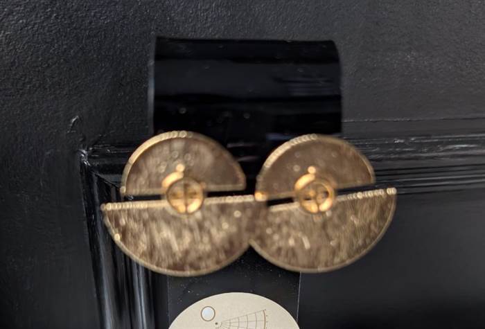 Brushed Fan Earring Set