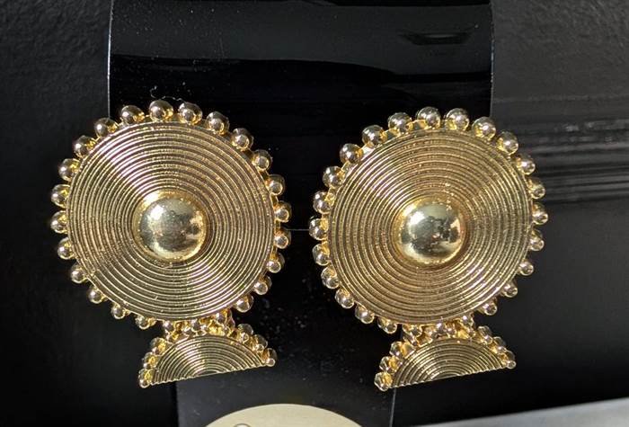 Beaded Medallion Earring Set