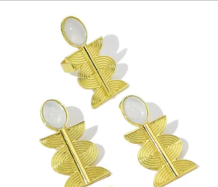 Cabochon Bowtie Earring Set