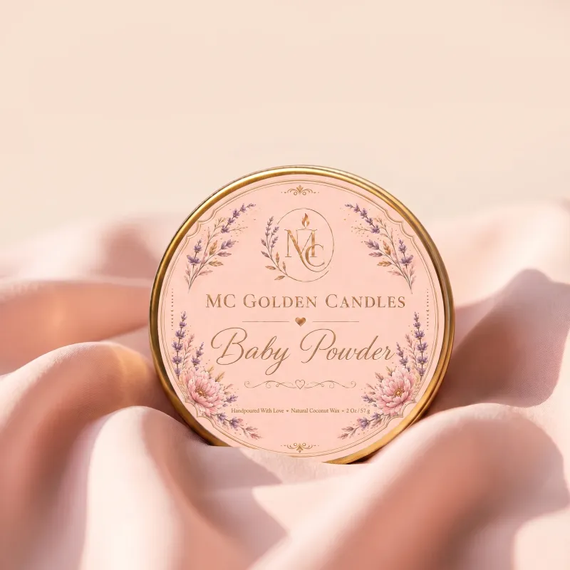 Baby Powder Natural Coconut Wax Tin Candle – 2 oz / 57 g
