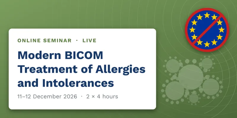 Modern BICOM treatment of Allergies and Intolerances Non-EU