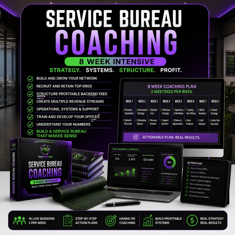 Service Bureau Coaching | 8 Week Intensive