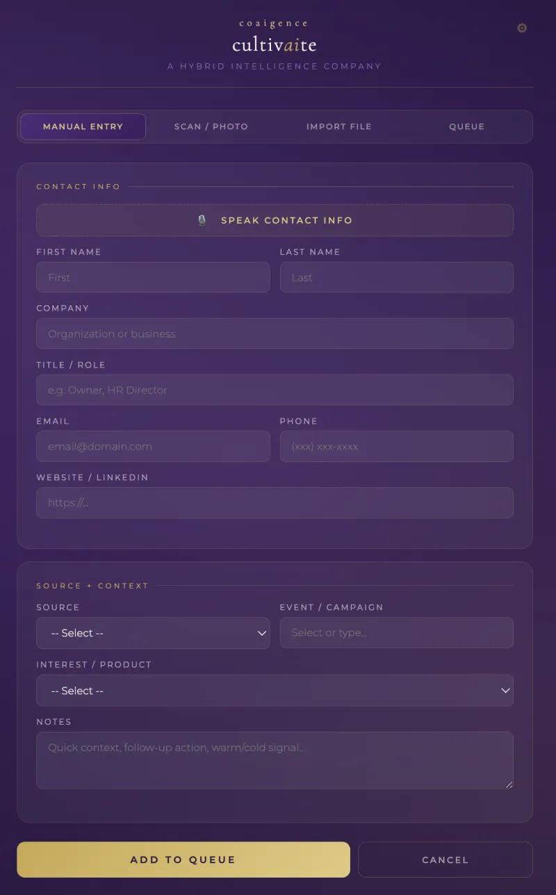 cultivaite - your potential network organized.